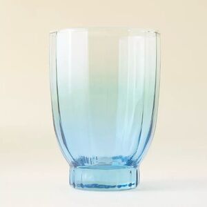 Anthropologie Olsen Juice Glasses Set of 4. Drinking Glass. Blue. New.